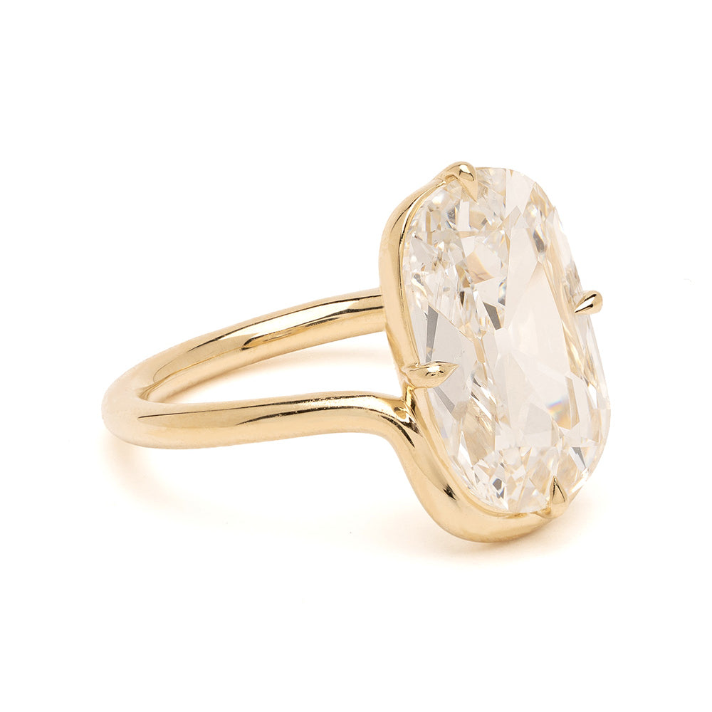 Onda Lite Flat Cushion Lab Diamond Engagement Ring