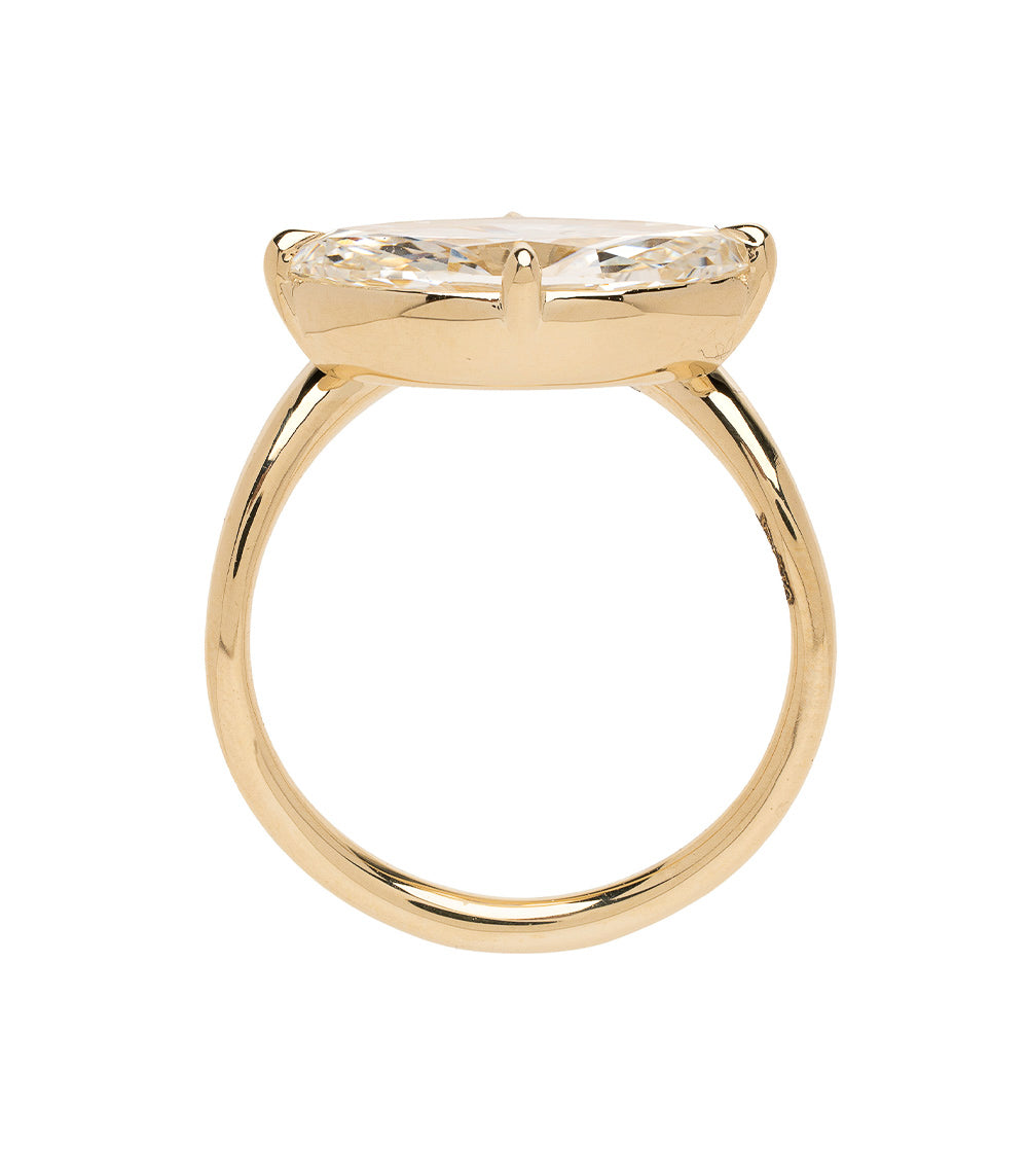 Organic Shaped Swooping Engagement Ring Eastwest Marquise 3