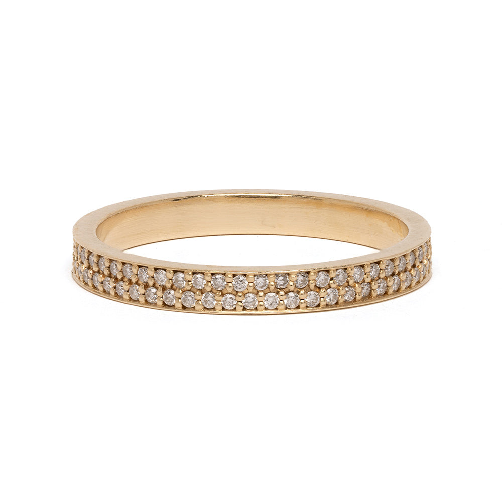 Pave Diamond Wedding Band