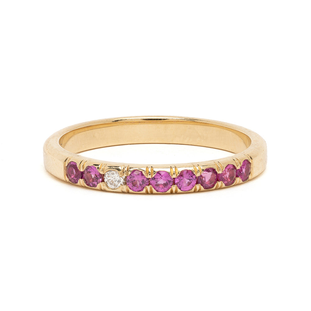 Pink Sapphire Stacking Band