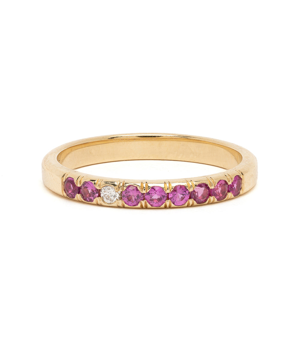 Pink Sapphire Stacking Band