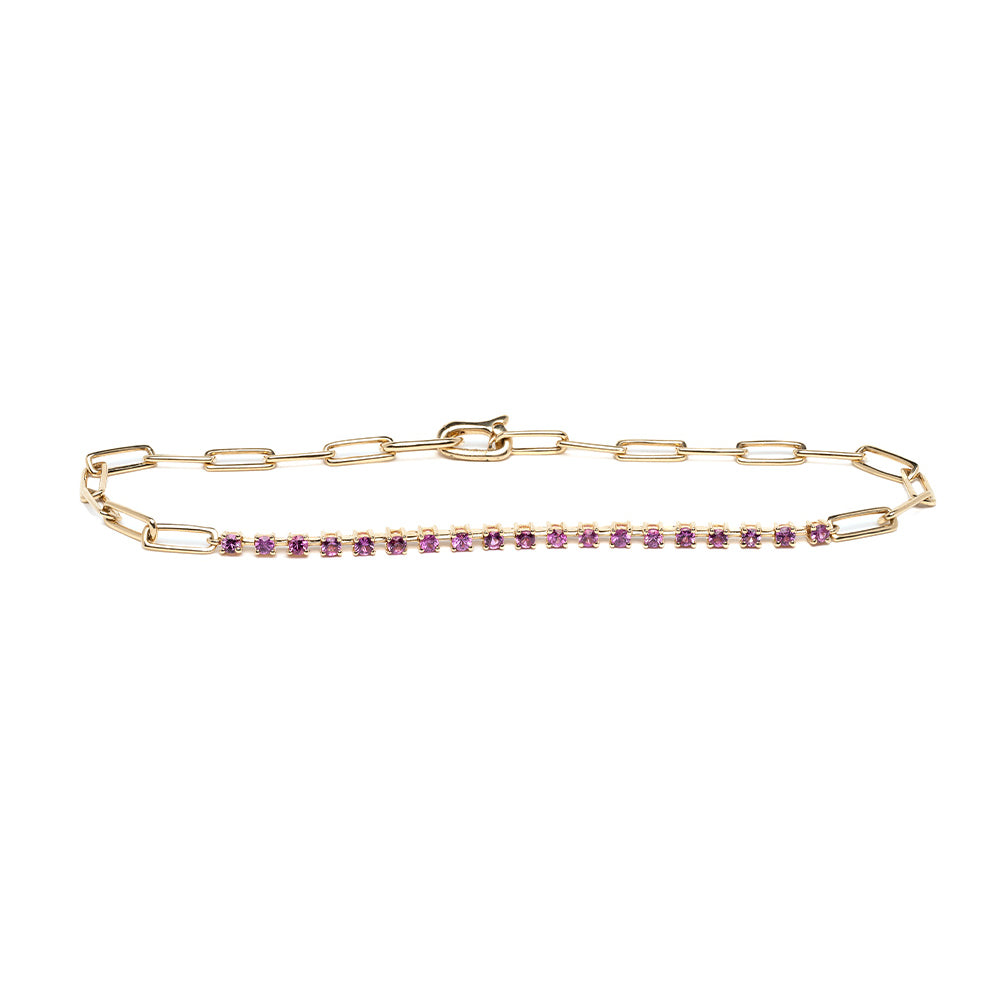 Pink Sapphire Tennis Bracelet For Boho Engagement Rings