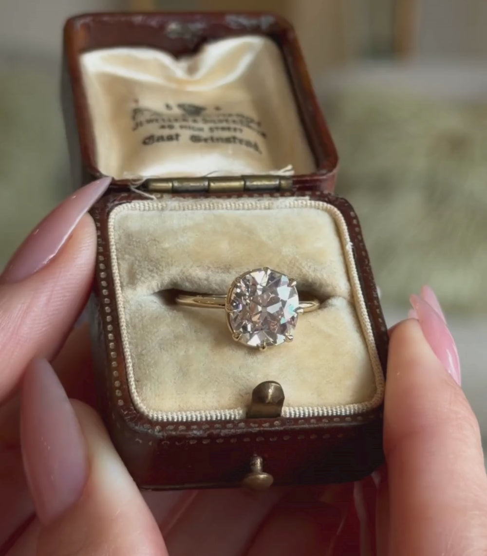 Gigi Champagne Old Mine Cut Diamond Engagement Ring – Sofia Kaman