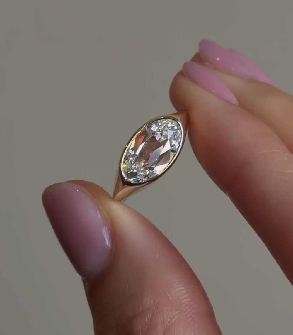Tristan Oval Diamond Engagement Ring – Sofia Kaman