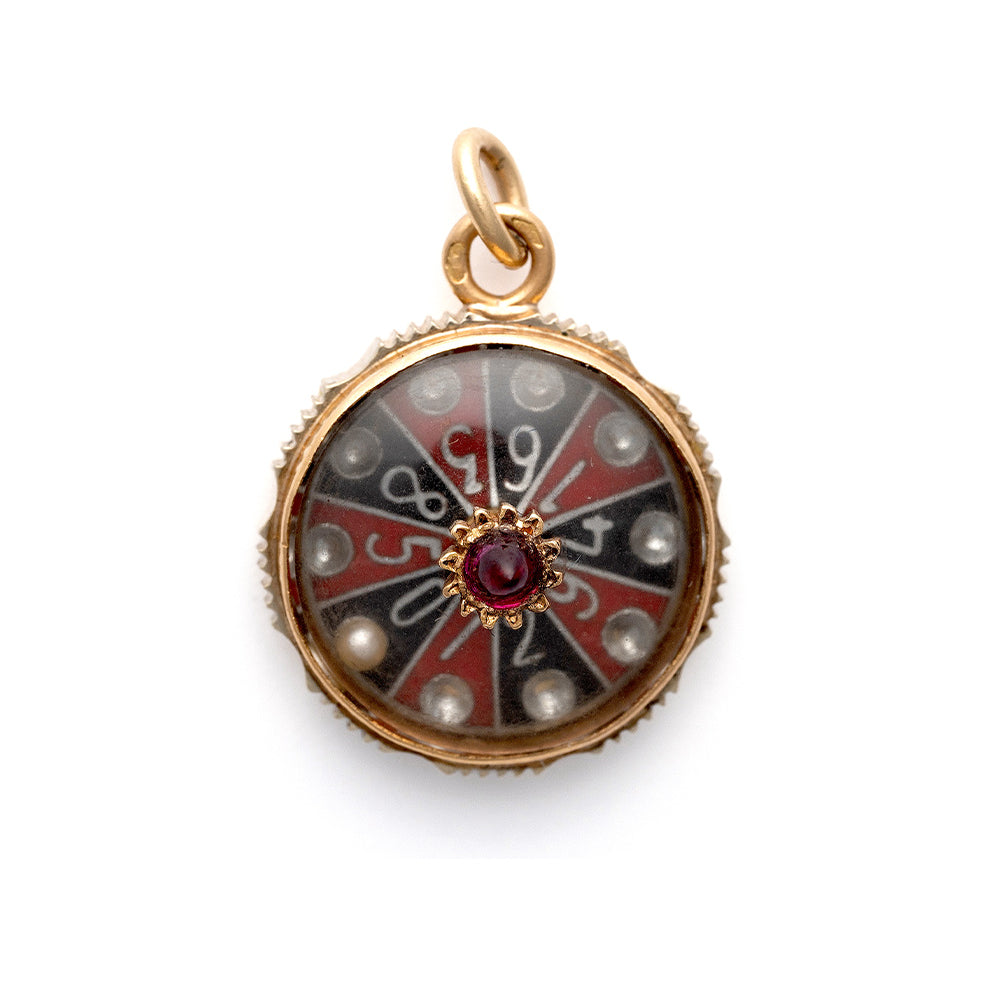 Roulette Wheel Gold Charm