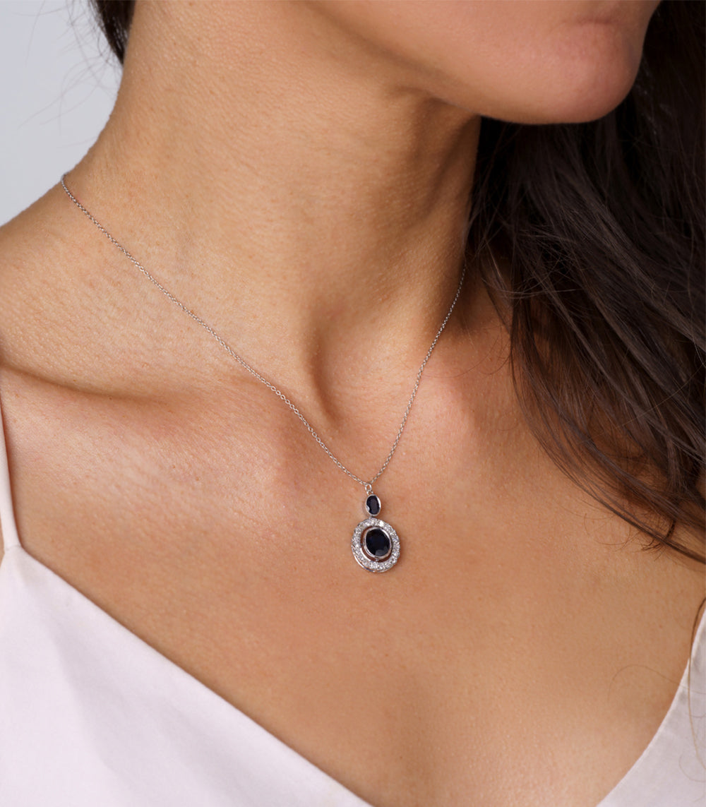 Sapphire Necklace For Vintage Engagement Rings