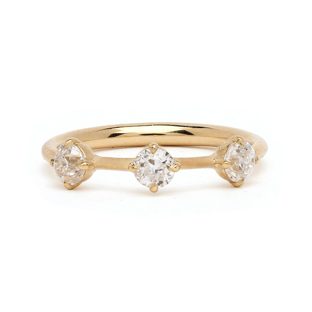 Scattered Diamond Wedding Band