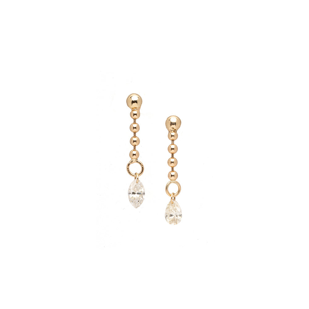 Short Gold Chain Earrings For Unique Engagement Rings