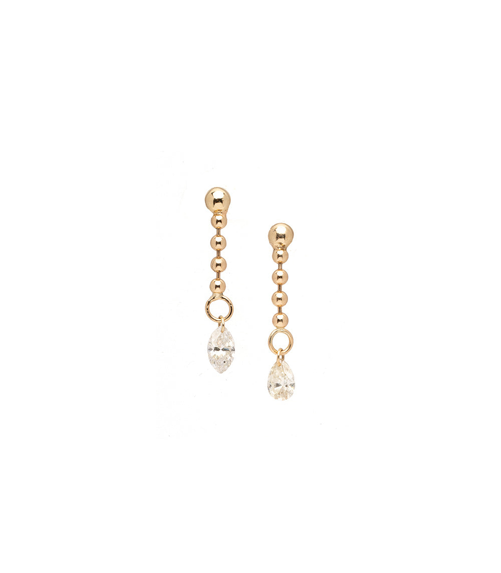 Short Gold Chain Earrings For Unique Engagement Rings