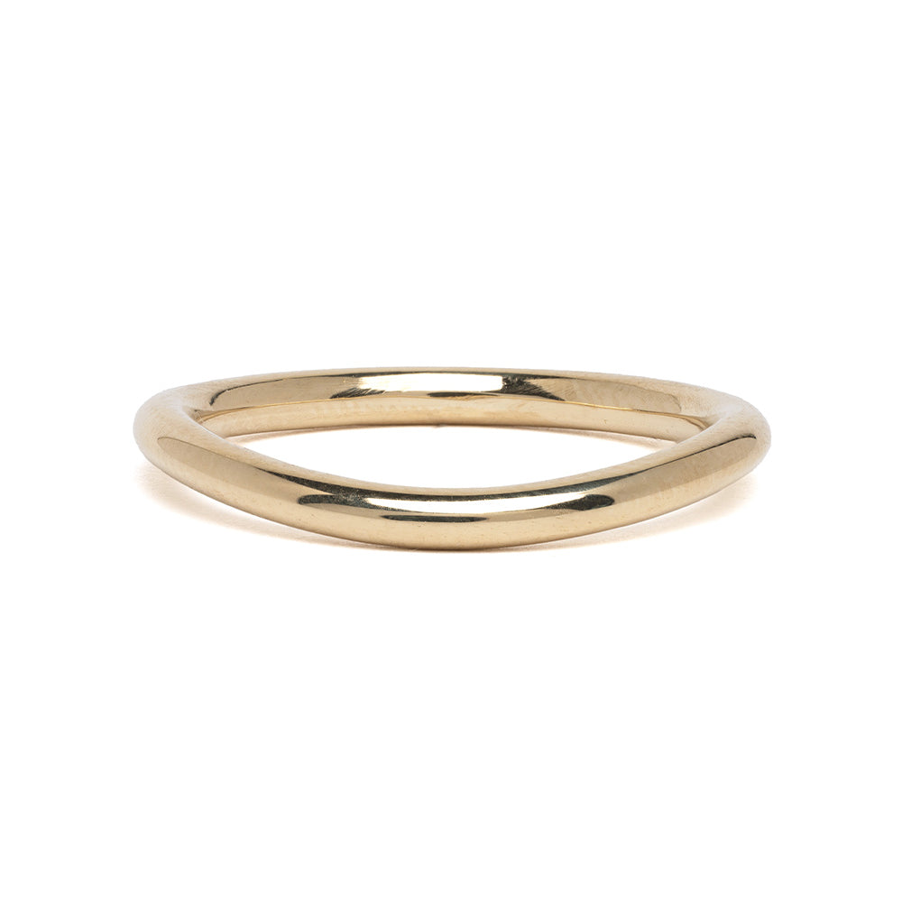 Solid Gold Wavy Wedding Band