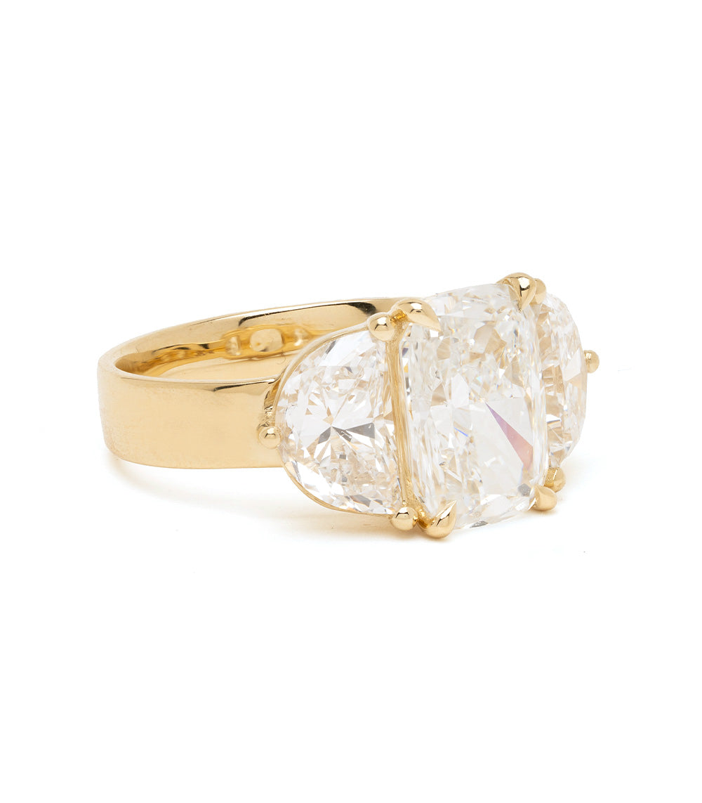 Three Stone Lab Diamond Engagement Ring 2