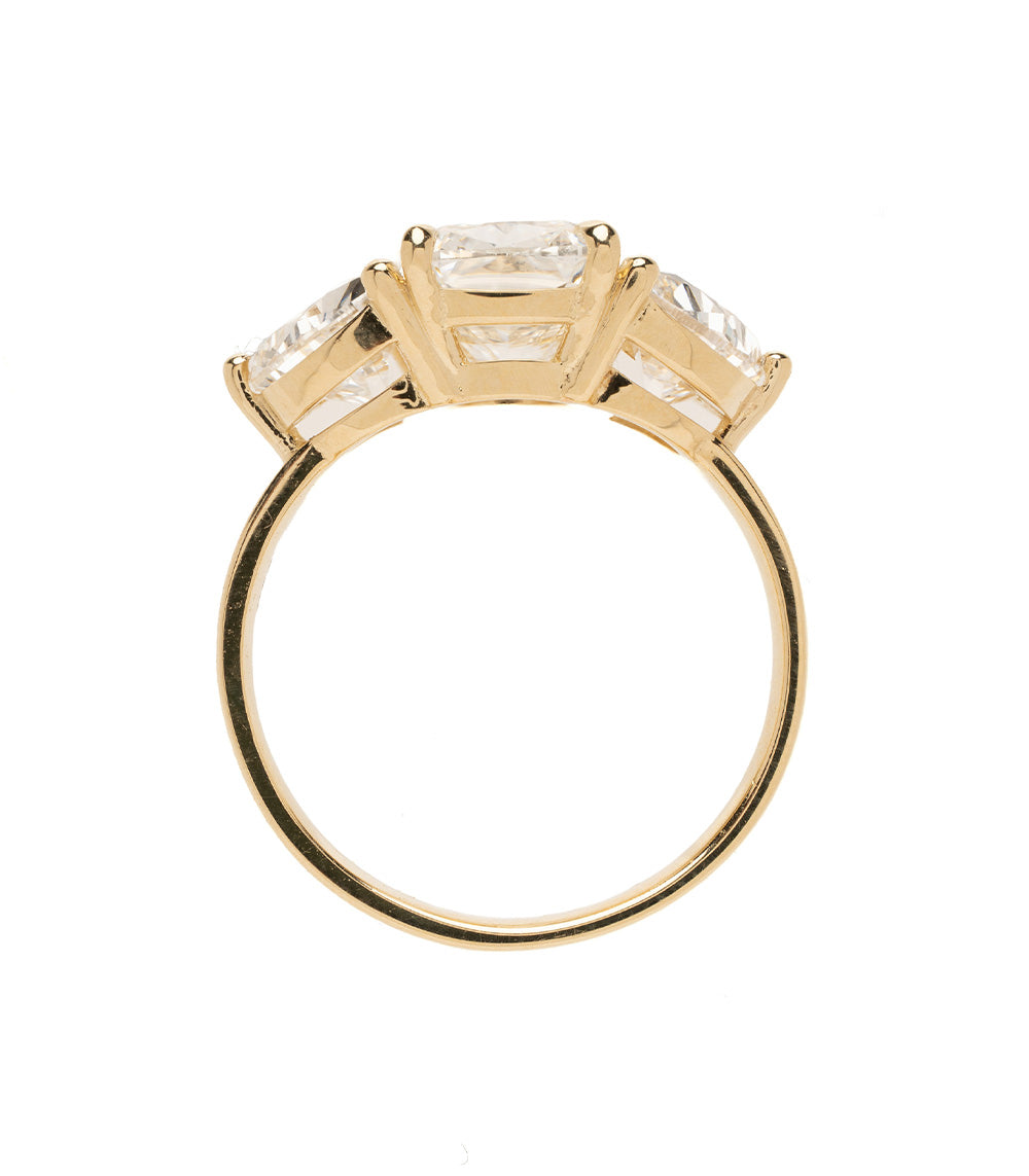 Three Stone Lab Diamond Engagement Ring 3