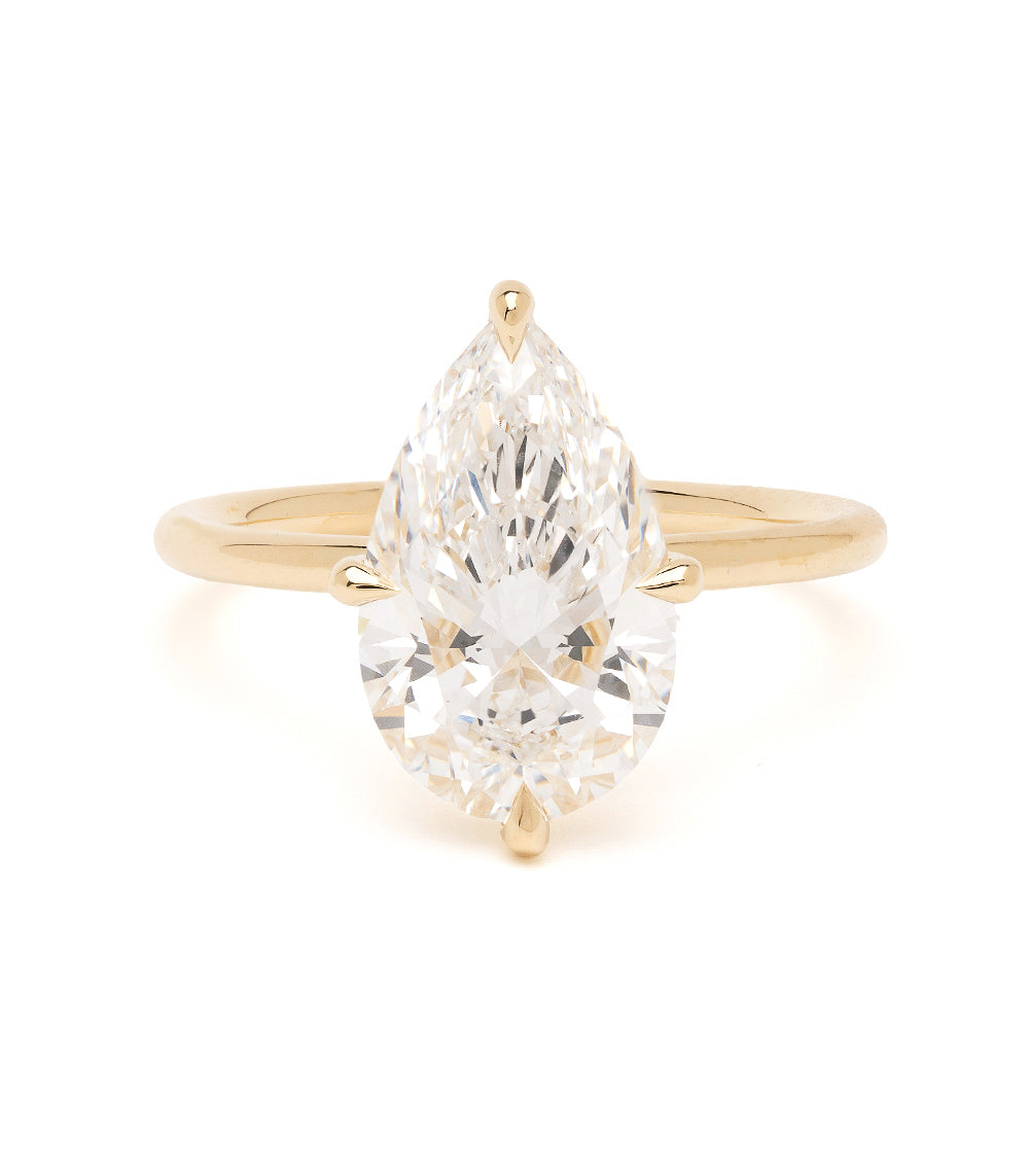 Timeless Pear Diamond Engagement Ring Hidden Halo 3 Carats 1