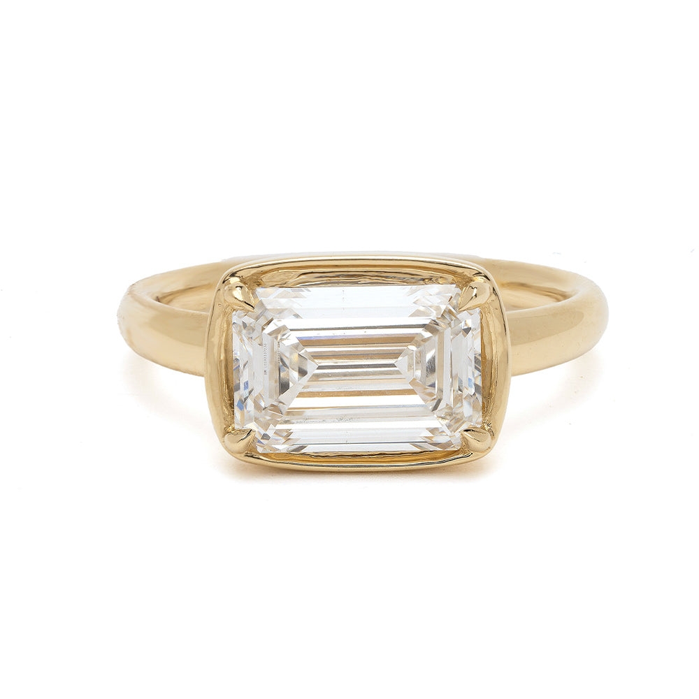 Unique Emerald Cut Engagement Rings Sk R45 Lgd Ew Ec 3.12