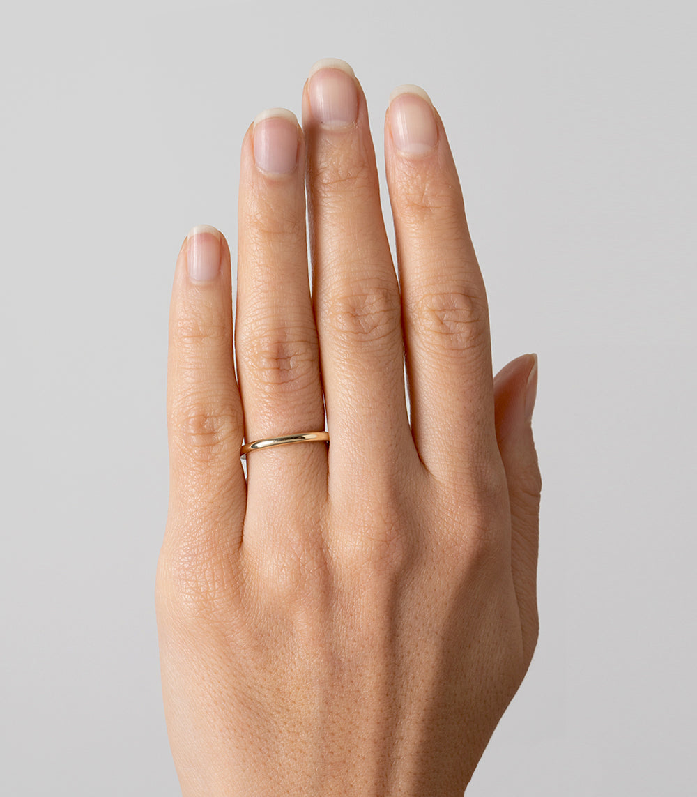 Slightly Rounded Ring Band Smooth Round Band – Sofia Kaman