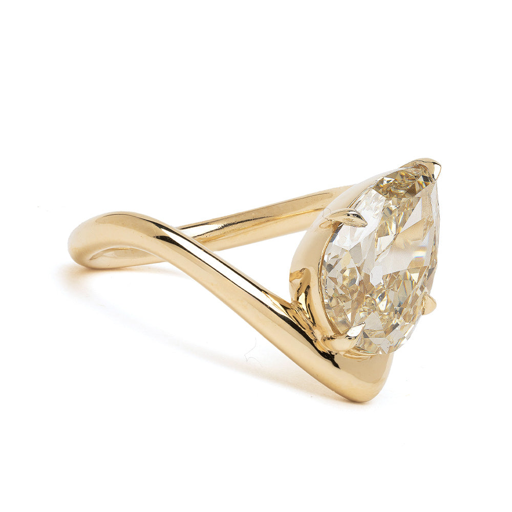 Unique Pear Diamond Engagement Ring