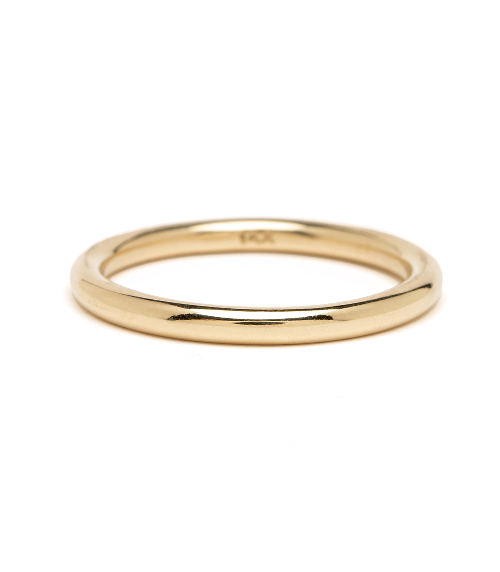 Thin Wedding Band for Her for Him- Classic Band- Solid Gold Wedding Band 14K - Stackable Ring Rose Gold