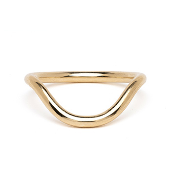 14K U-Shaped Nesting Wedding Band for Women Perfect for Unique Engagement Rings designed by Sofia Kaman handmade in Los Angeles