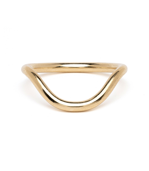 14K U-Shaped Nesting Wedding Band for Women Perfect for Unique Engagement Rings designed by Sofia Kaman handmade in Los Angeles using our SKFJ ethical jewelry process.