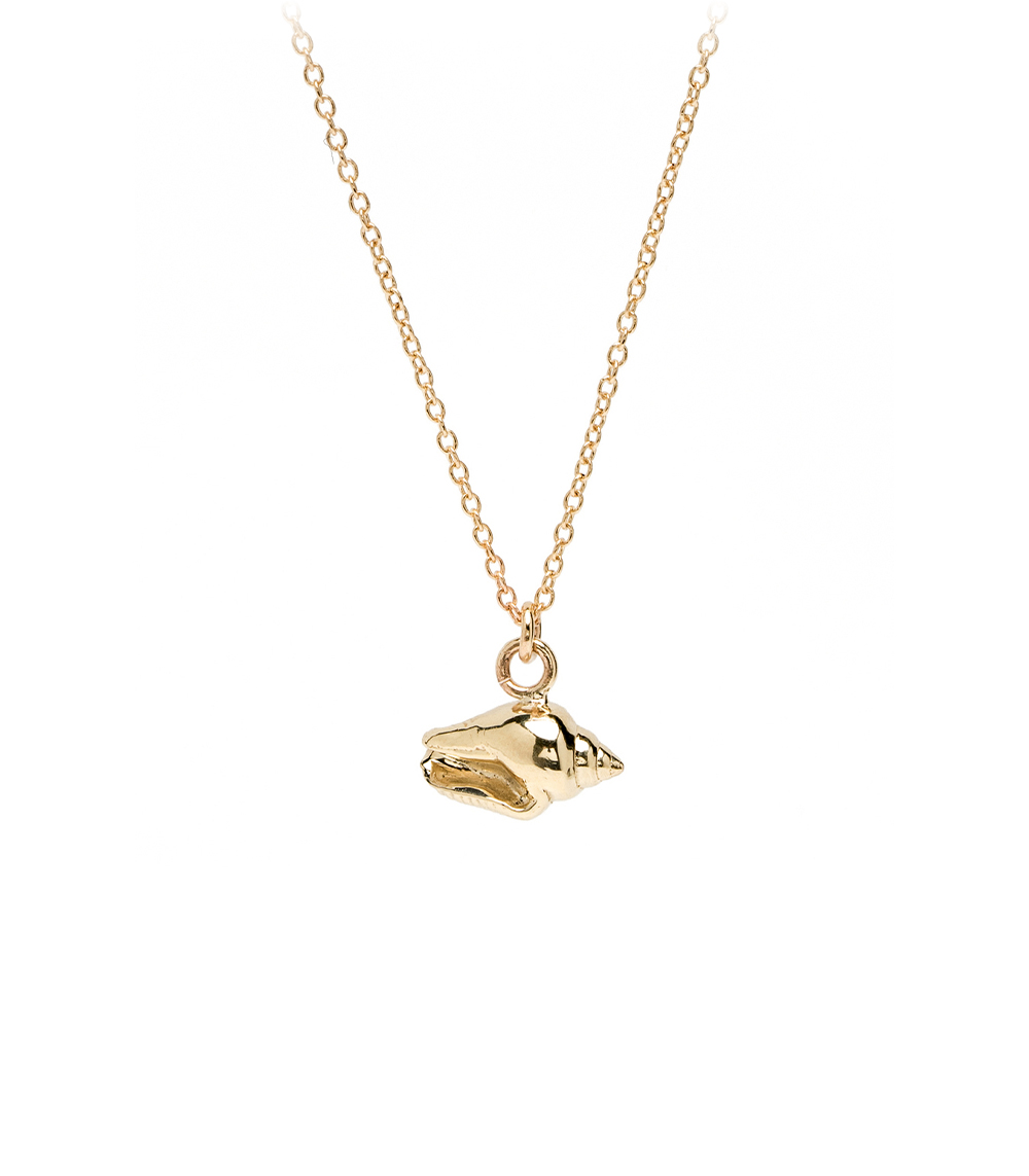 solid gold charm necklace