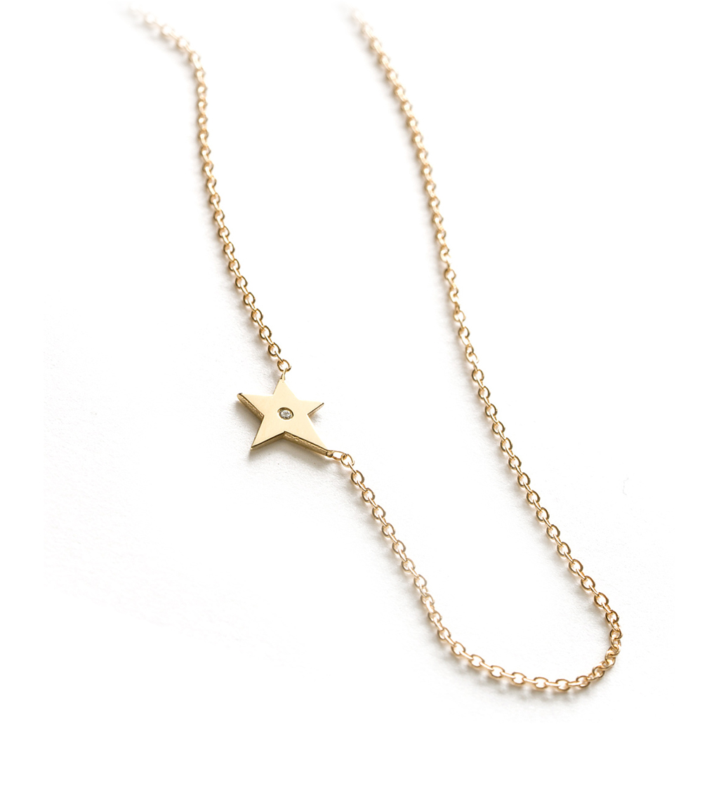 Tiny Shooting Star Charm Necklace