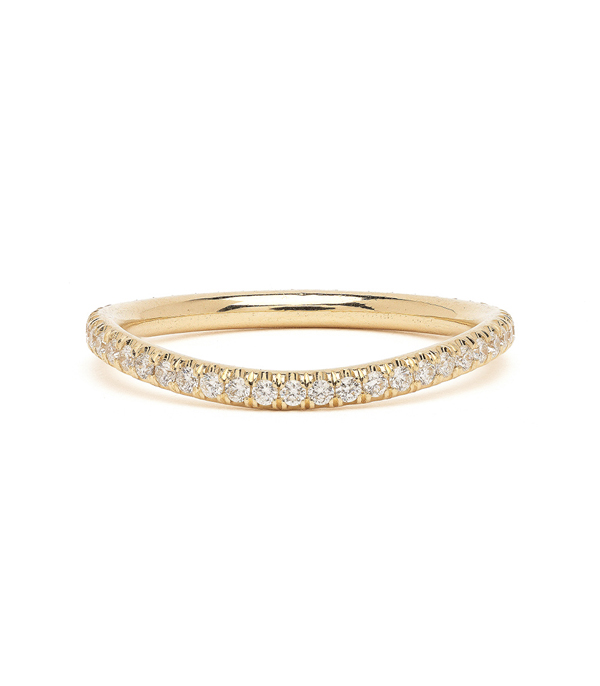 14K Gold Diamond Eternity Band for Engagement Rings for Women designed by Sofia Kaman handmade in Los Angeles using our SKFJ ethical jewelry process.