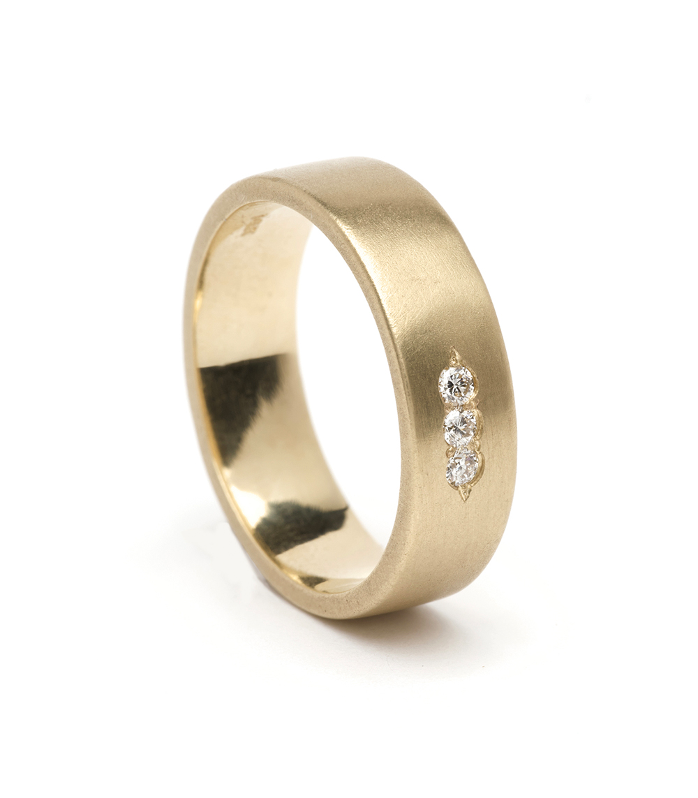 Ducks in a Row Classic Wedding Band - Large