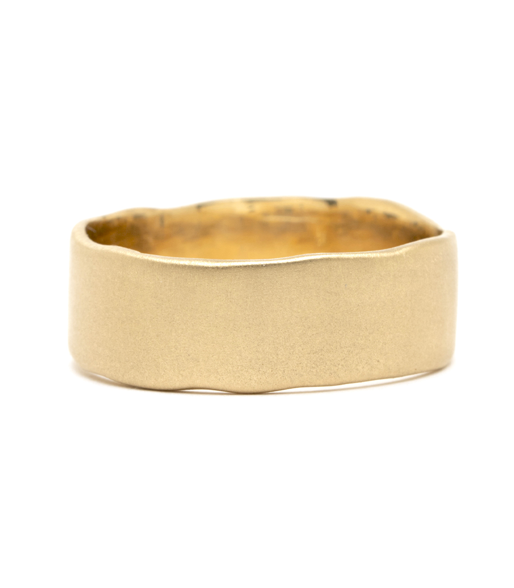 Torn Paper Wedding Band- 7mm