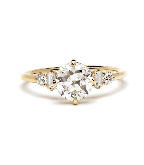 2.40 CT. T.W. Certified Lab-Created Diamond Frame Sideways Three Stone  Engagement Ring in 14K White Gold (F/SI2) | Peoples Jewellers