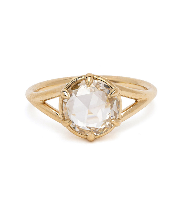 RS744AB-White Gold flower diamonds engagement ring for women, - Olivacom