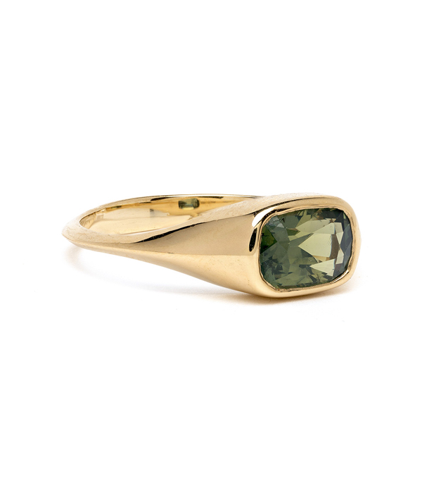 Green Sapphire Engagement Ring