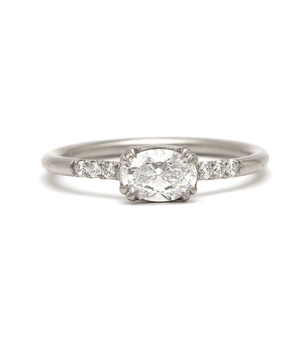 Solitaire Oval Diamond Engagement Ring - Elongated Oval Diamond Ring - –  ARTEMER