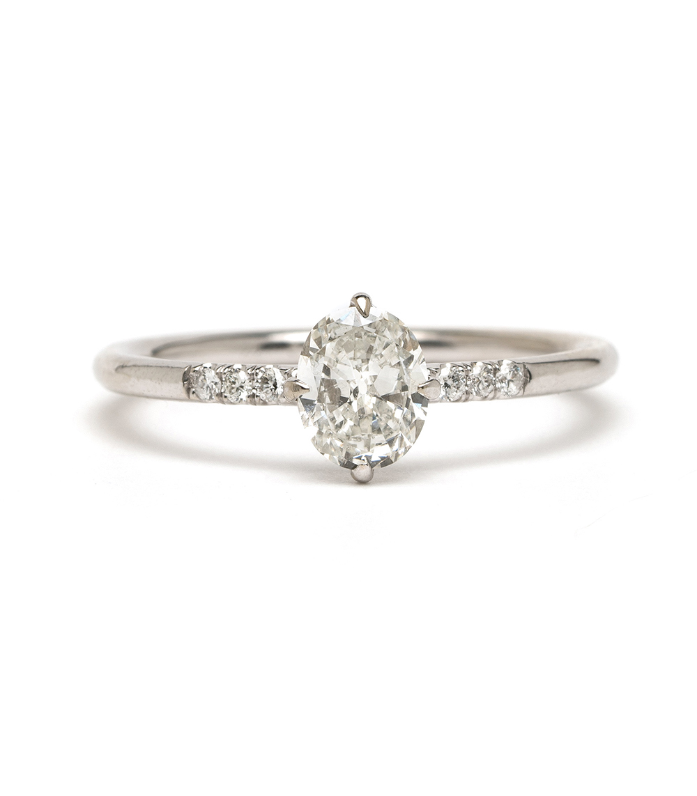 1.8 carat circle diamond simple solitaire ring 1940
