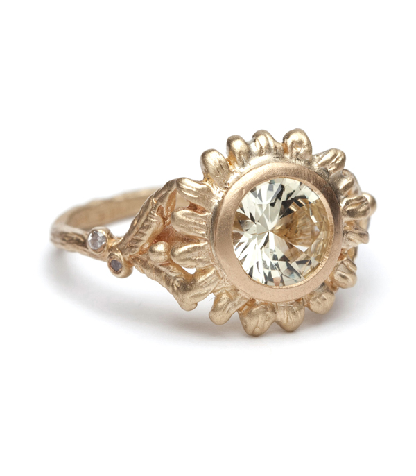 Sunflower Solitaire With Yellow Sapphire