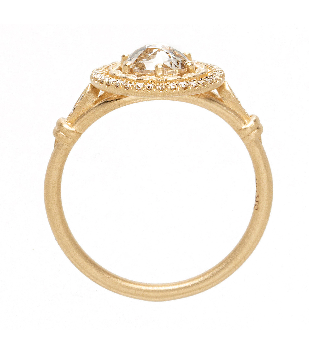 Sarah O The Athena Round Rose Cut Diamond Ring