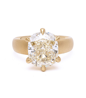 Calais Bezel Set Oval Diamond Engagement Ring | Olivia Ewing