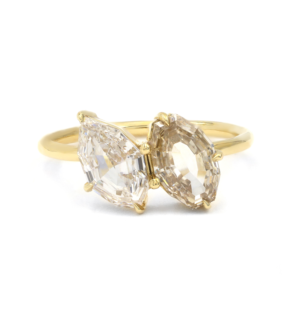 Berlinger Jewelry Two Pear Diamond Toi et Moi Ring
