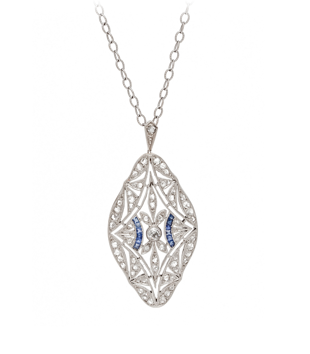 Edwardian | Edwardian Diamond Marquis Necklace