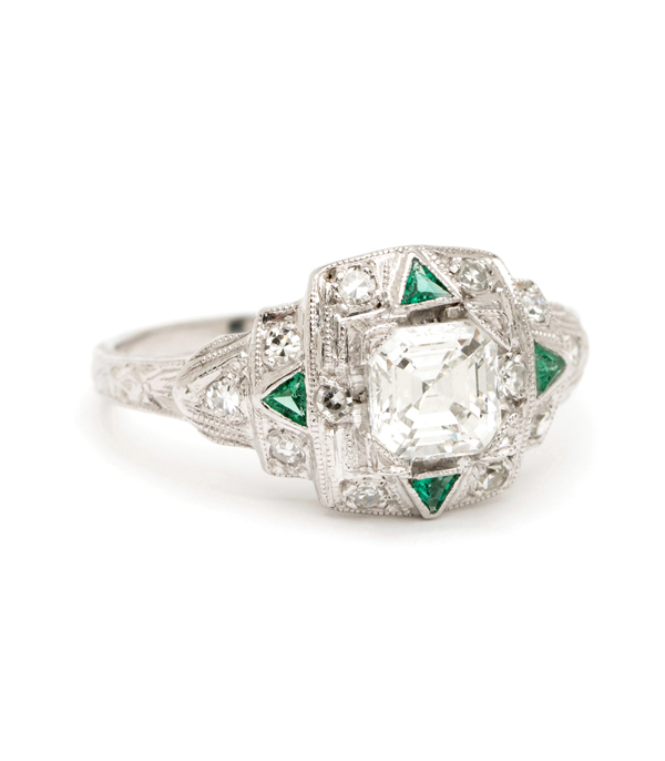 Estella-Platinum Vintage Engagement Ring