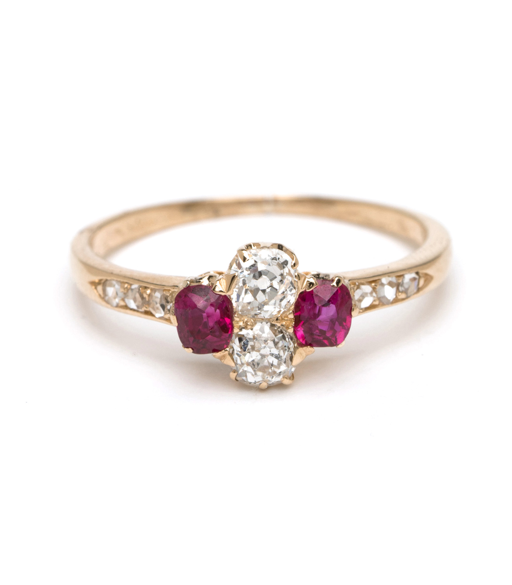 Victorian | Ruby and Diamond Band